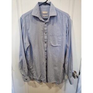 Men's Michael Kors Regular Fit Button Up Shirt Medium Light Blue